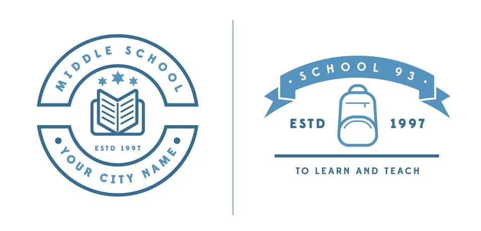 Set of Vector School or College Identity Elements can be used as Logo or Icon イラスト素材