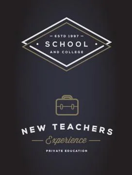 Set of Vector School or College Identity Elements can be used as Logo or Icon Stock Illustration