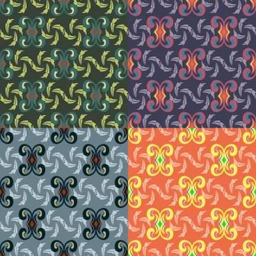 Set of vector seamles Illustration