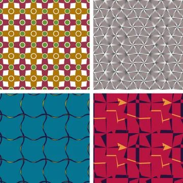 Set of vector seamless abstract patterns 스톡 일러스트