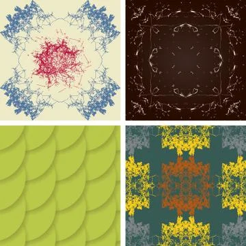 Set of vector seamless abstract patterns イラスト素材