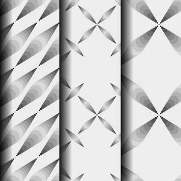 Set vector seamless pattern Stock Illustration