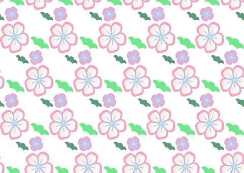 Set of Vector seamless pattern. Traditional Japanese Embroidery Ornament Stock Illustration