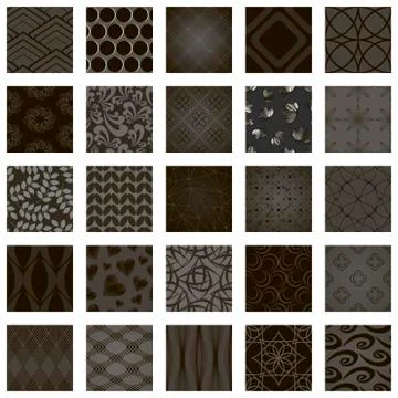 Set of vector seamless patterns Stock Illustration