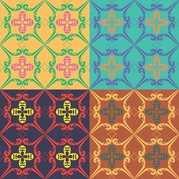Set of vector seamless patterns Stock Illustration