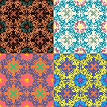Set of vector seamless patterns Illustration
