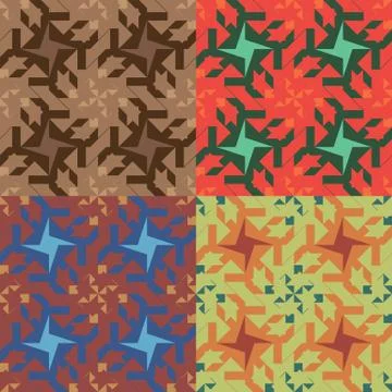 Set of vector seamless patterns Illustration