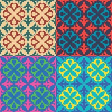 Set of vector seamless patterns Illustration