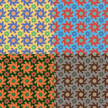 Set of vector seamless patterns Illustration