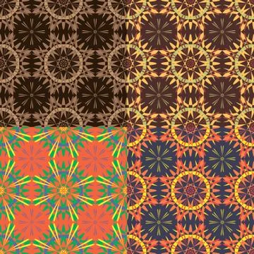 Set of vector seamless patterns Illustration
