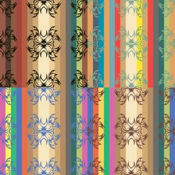 Set of vector seamless patterns Illustration