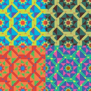 Set of vector seamless patterns Illustration