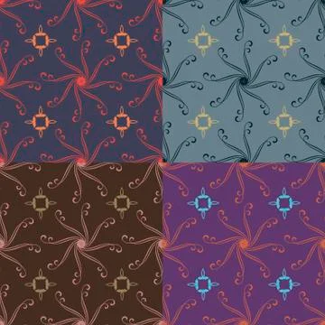 Set of vector seamless patterns Illustration