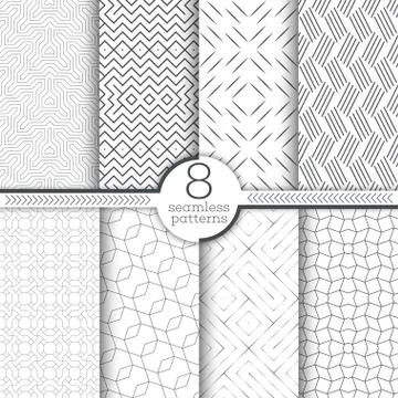 Set of vector seamless patterns 스톡 일러스트