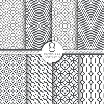 Set of vector seamless patterns Stock Illustration