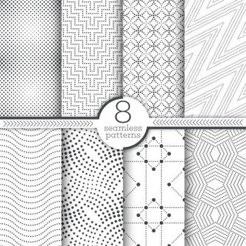 Set of vector seamless patterns Stock Illustration