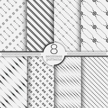 Set of vector seamless patterns Stock Illustration