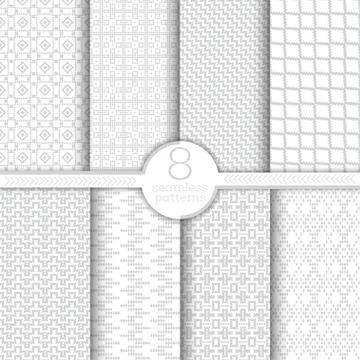 Set of vector seamless patterns Stockillustratie