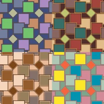 Set of vector seamless patterns Illustration