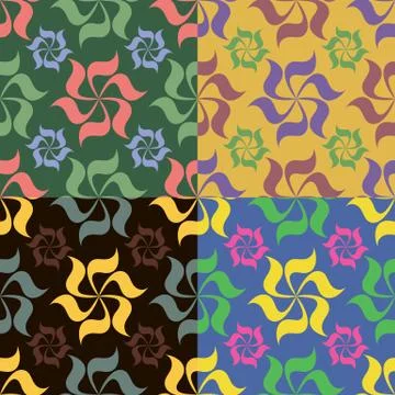 Set of vector seamless patterns Illustration