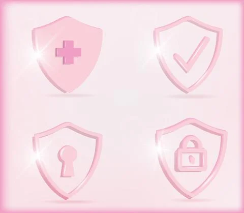 Set of vector security icons Stock Illustration