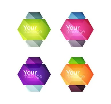 Set of vector shiny blank boxes for your content Illustrazione stock