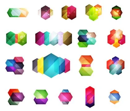 Set of vector shiny blank boxes for your content Illustrazione stock