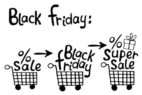 Set of Vector Shopping carts with image of gift boxes with letterings Best pr Stock Illustration