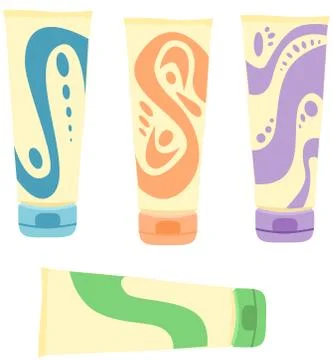 Set of  vector simply tubes Stock Illustration