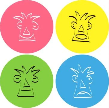 Set of vector smile emoticons. Stockillustratie