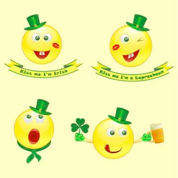 Set of Vector smile icons Stock Illustration