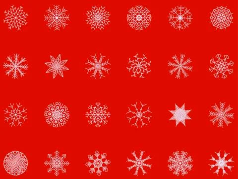 Set of vector snowflakes Stock-Illustration