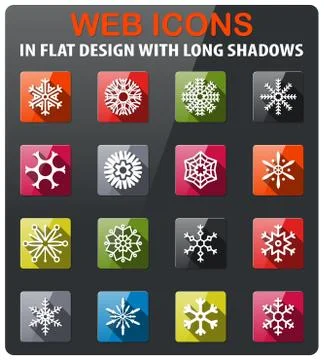 Set of vector snowflakes Stock Illustration