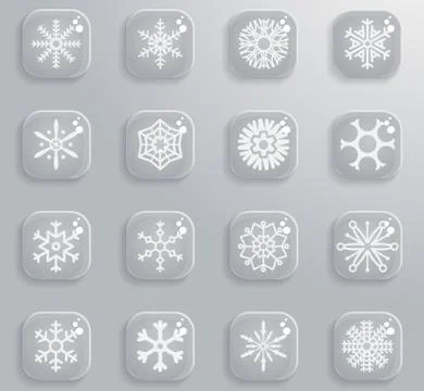 Set of vector snowflakes Stock Illustration