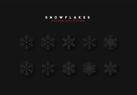 Set vector snowflakes. Stock Illustration