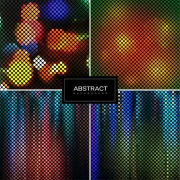 Set of vector sparkling mosaic backgrounds Stock Illustration