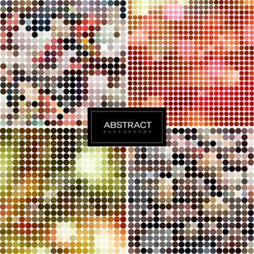 Set of vector sparkling mosaic backgrounds Stock Illustration