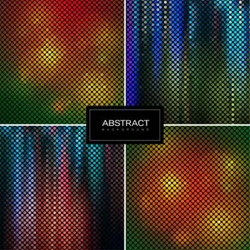 Set of vector sparkling mosaic backgrounds Stock Illustration