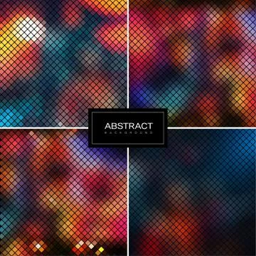 Set of vector sparkling mosaic backgrounds Stock Illustration