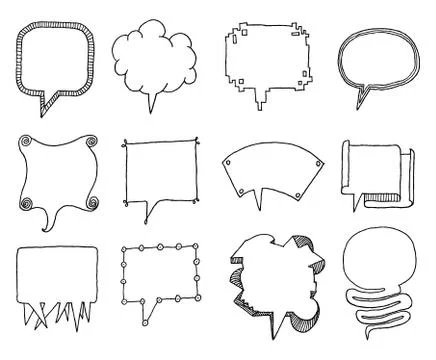 Set of vector speech bubbles Stock Illustration