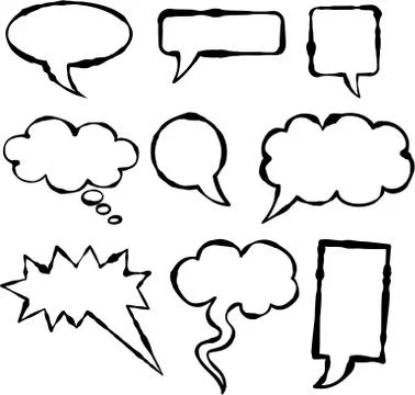 Set of vector speech bubbles Stock Illustration