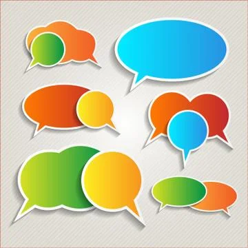 Set of vector speech bubbles Stock Illustration