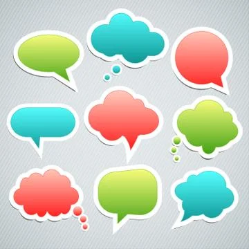Set of vector speech bubbles Stock Illustration