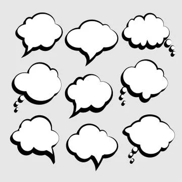 Set of vector speech bubbles Illustrazione stock