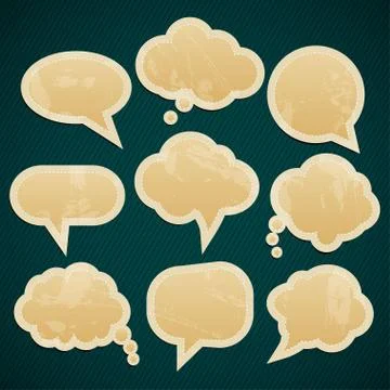 Set of vector speech bubbles Stock Illustration
