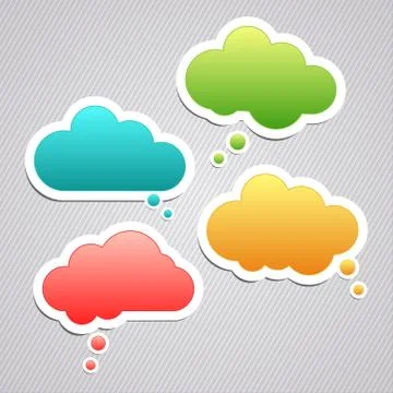 Set of vector speech bubbles Stock Illustration