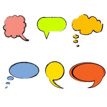 Set of vector speech bubbles Stock-Illustration