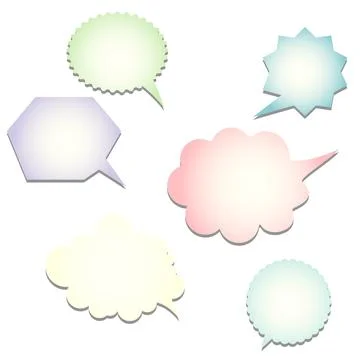 Set of vector speech bubbles Stock Illustration