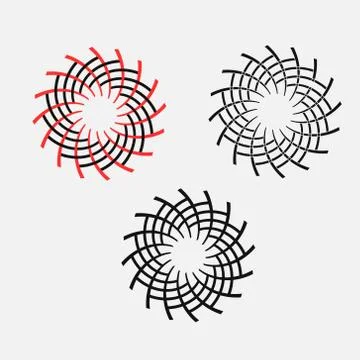 Set of vector spirals. Stock Illustration
