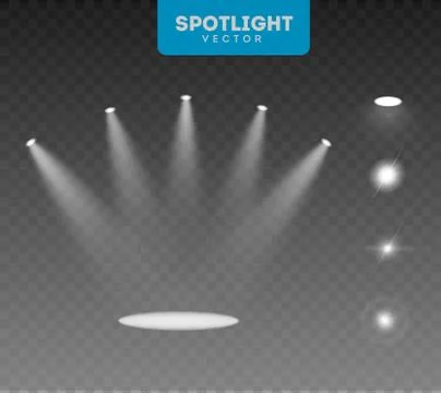 Set vector spotlight. Light effect. eps 10 illustration. Stock Illustration